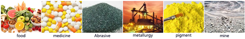 sieving machine sieving material display