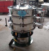 Rotary vibrating screen for quartz powder