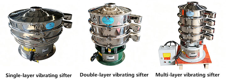 Comparison chart of different layers of vibrating sifter