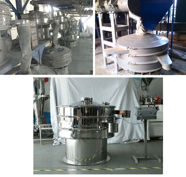 Industrial vibratory sieve applications for pharmaceutical, fine chemical, and food additive processing